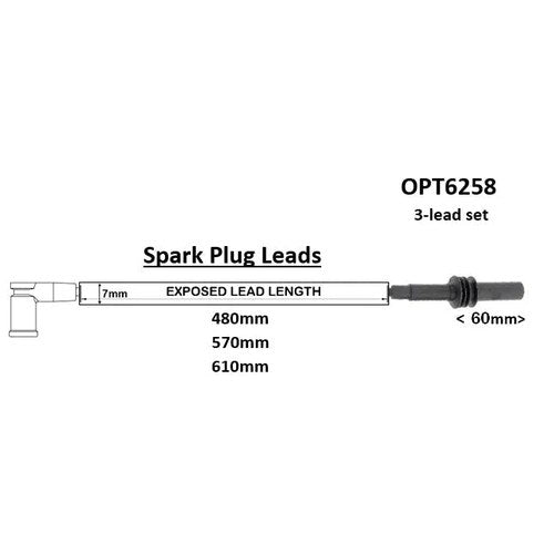 Ignition Lead Set for Dodge/Jeep 09-13, part OPT6258