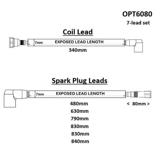 Ignition Lead Set for Holden 3.8 Supercharged, part OPT6080