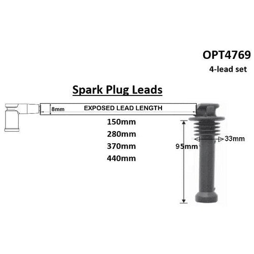 Ignition Lead Set for Nissan KA24E, part OPT4769