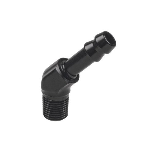 Raceworks 45DEG Barb Fitting Male NPT 1/8" to 5/16" | RWF-422-02-05BK