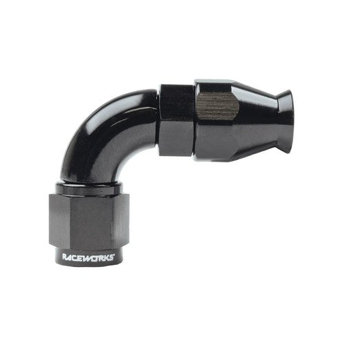 Raceworks 90DEG PTFE Hose Fitting AN-6 | RWF-203-06BK