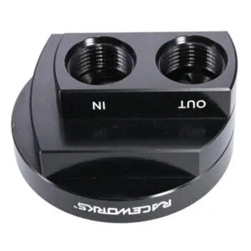 Raceworks Spin-On Oil Filter Adapter AN-10 ORB | ALY-165BK