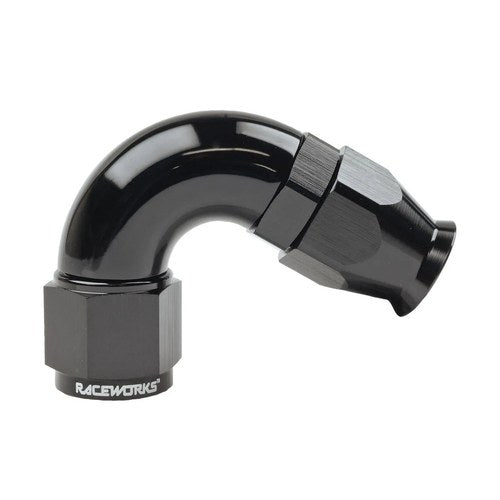 Raceworks Teflon Braid Hose End 120 Degree | RWF-204-04BK