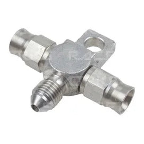 Raceworks AN-3 Stainless Steel Male Flare Tee | RWF-261-03-03SS
