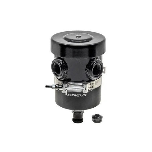 Raceworks Internal Breather Tank with Y Ports | ALY-133BK