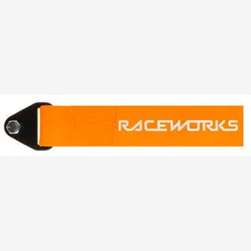 Raceworks Fluro Orange Tow Strap 250mm | VPR-021FO