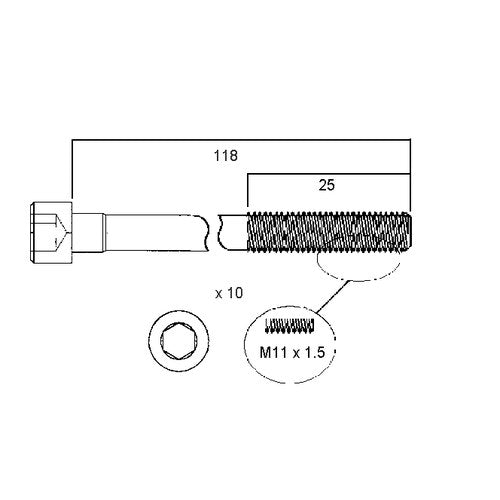 Permaseal Head Bolt Set for Nissan CD20 | HBS006