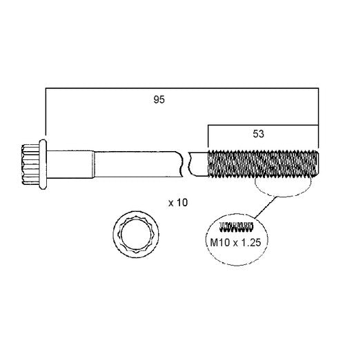 Permaseal Head Bolt Set for Toyota 3S-F 5S-F | HBS016