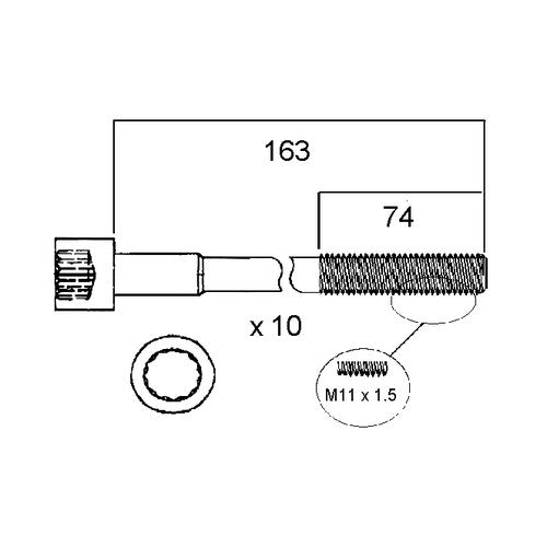 Permaseal Head Bolt Set for Toyota 1AZ-FE and 2AZ-FE | HBS112