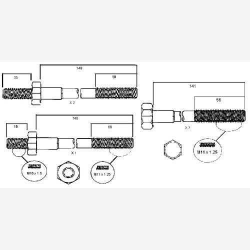 Permaseal Head Bolt Set for Opel C20LE | HBS115