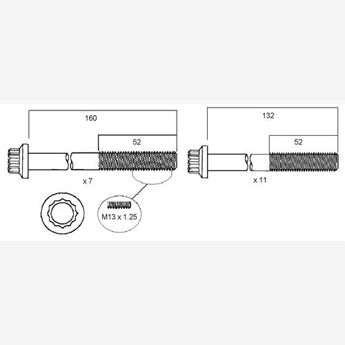 Permaseal Head Bolt Set for Mazda TF and TM | HBS134