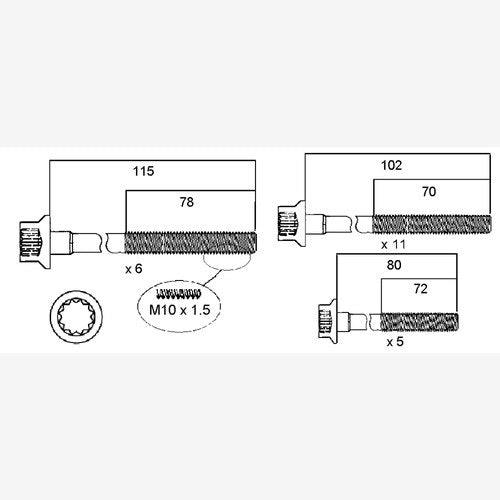Permaseal Head Bolt Set for SsangYong OM662 | HBS138
