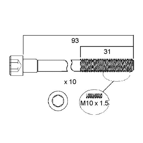 Permaseal Head Bolt Set for Nissan QG15DE | HBS180