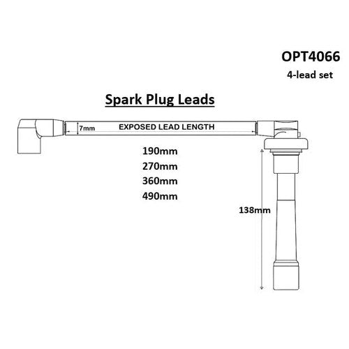 HT Lead Set for Toyota 3SFE 5MM 5 Lead | OPT4066