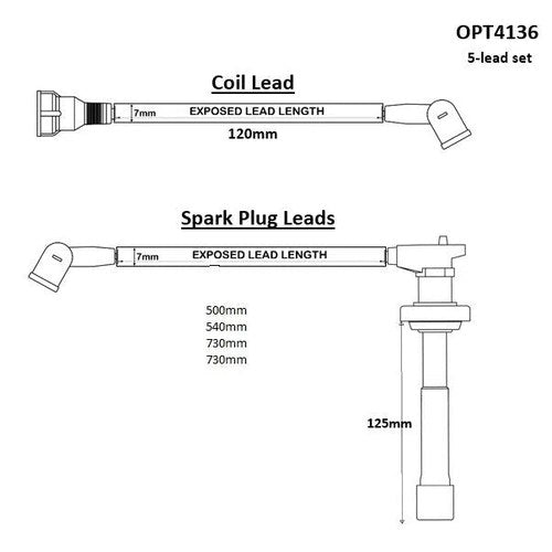 HT Lead Set for Ford/Mazda FE/F8 | OPT4136