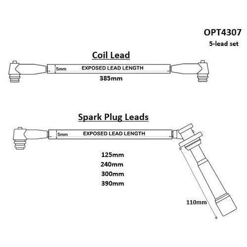 HT Lead Set for Mitsubishi 4G15 DOHC | OPT4307