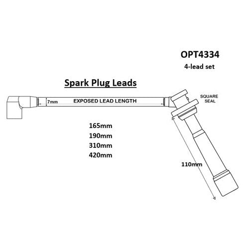 HT Lead Set for Mazda BPB5 5 Lead | OPT4334
