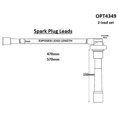 HT Lead Set for Toyota 2TZ 5MM | OPT4349