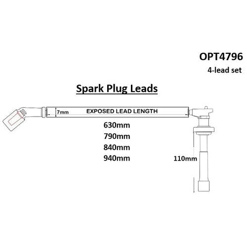 Ignition Lead Set for Mitsubishi 4G63T EVO5.9 | OPT4796