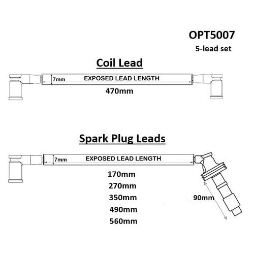Ignition Lead Set for Audi/VW V6 | OPT5007