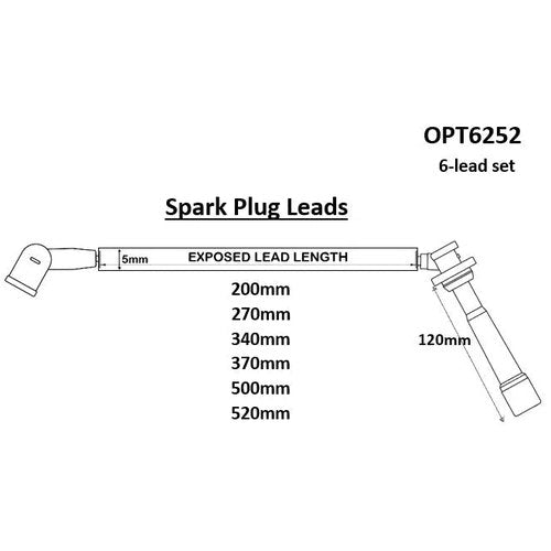 Ignition Lead Set for CHEV Blazer 4.3 | OPT6252