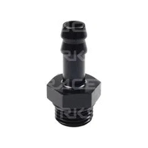 Raceworks Straight Barb Fitting AN-6 ORB to 1/4IN | RWF-414-06-04BK