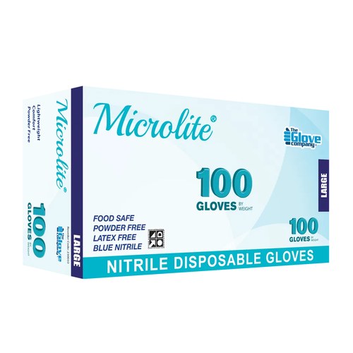 TGC Microlite Nitrile Disposable Gloves, Sky Blue | 230031
