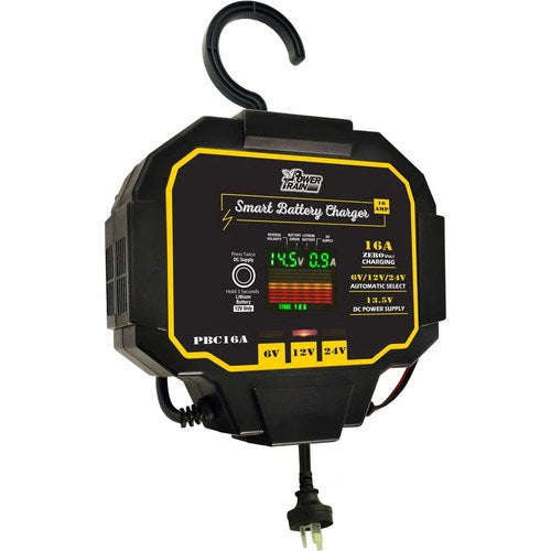 Powertrain 6V/12V/24V 16A 7-Stage Battery Charger | PBC16A