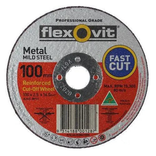 Flexovit Reinforced Cut-Off Wheel 115 x 2.5 x 22.2mm | 66252841558