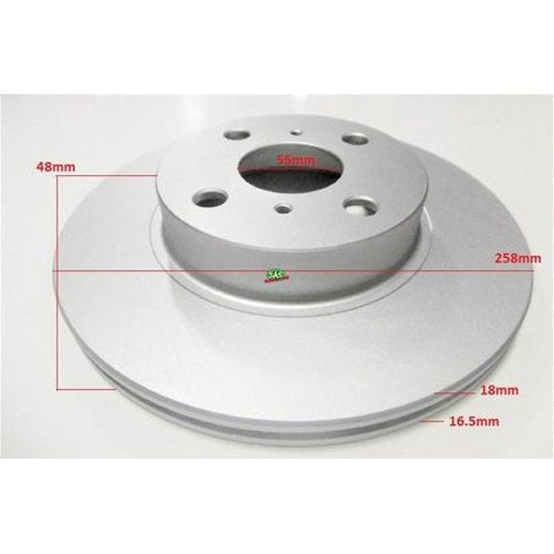 RDA Vented Brake Rotor for Toyota 258mm | RDA8589