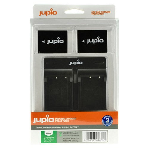 Jupio Dual Charger Kit with 2 NP-W126S Batteries | CFU1001