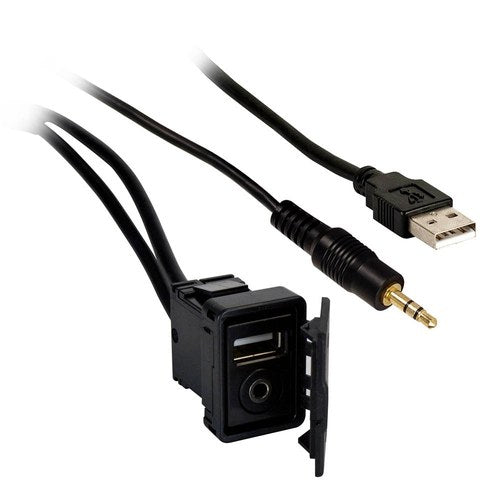 Metra USB and 3.5mm Extension with Cover, 27 Inches | AXUSB35-SKT