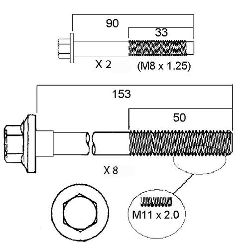 Permaseal Head Bolt Set for Holden One Tonner | HBS182H