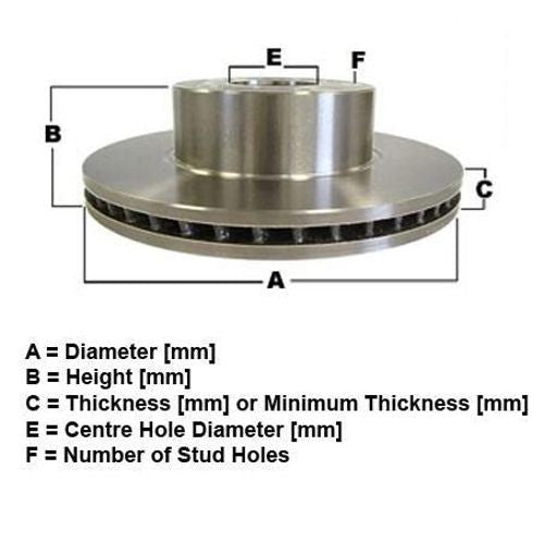 RDA Front Disc Brake Rotor Pair for Mitsubishi Verada | RDA425