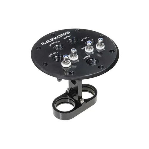 Raceworks Fixed Fuel Pump Hanger for 39MM-40MM Pumps, part ALY-086BK