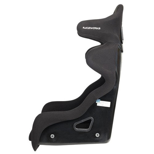 Raceworks Fibreglass Winged Race Seat Black Medium, part VPR-403-M