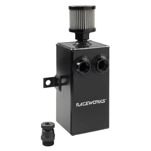 Raceworks Black Aluminium Catch Can 1L, part ALY-129BK