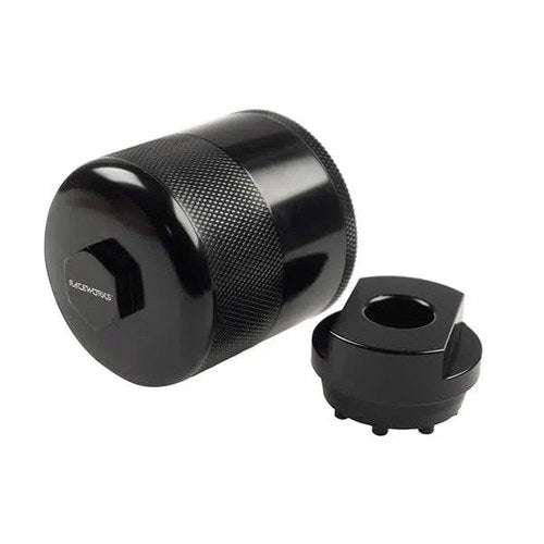 Raceworks Billet Oil Filter M22X1.5 30 Micron, part ALY-115-M22BK
