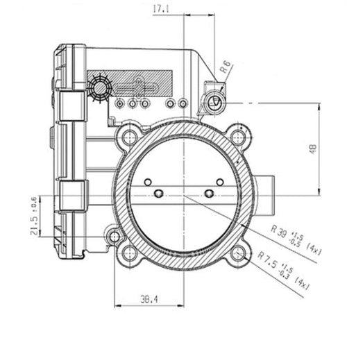 Bosch Drive-by-Wire Throttle Body 60mm, part TBO-150