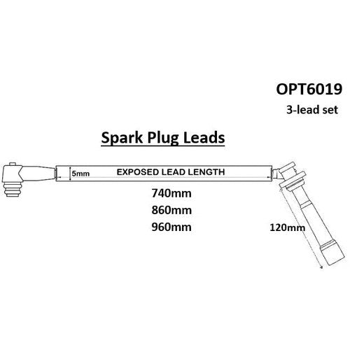 Ignition Lead Set for Jeep 4.0, part OPT6019