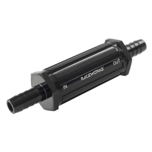 Raceworks Inline Fuel Filter 3/8'' Barbs | ALY-099