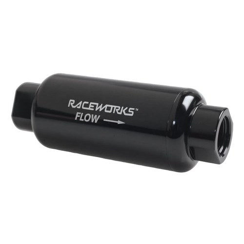 Raceworks AN-10 Billet Fuel Filter 40 Micron | ALY-077-40BK
