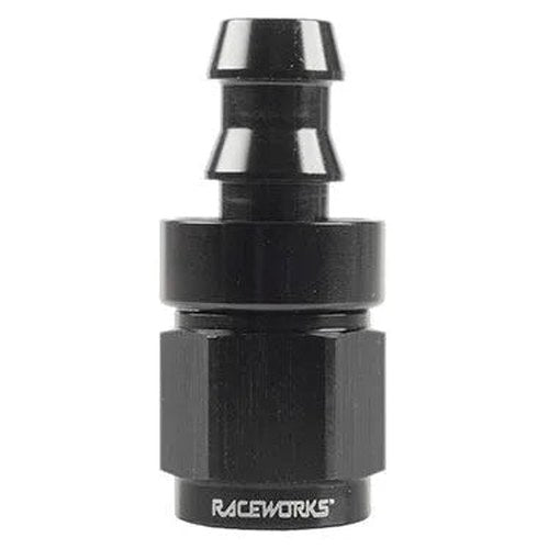 Raceworks 400 Series Pushlok Hose End | RWF-401-04BK