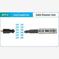 Ignition Lead Set for Mercedes 6 Cyl | ILS-325M
