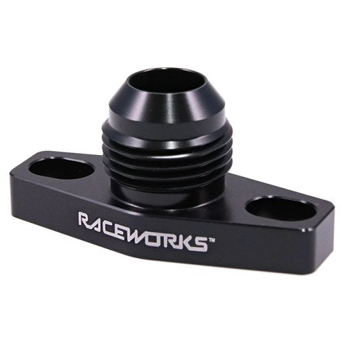 Raceworks Slotted Turbo Drain Adapter AN-10 38-44MM | RWF-465-01BK