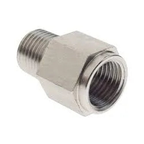 Raceworks 1/8 NPT to M10 X 1.0 Inverted Female Adapter | RWF-925-02-M10BK
