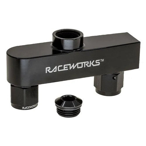 Raceworks Single-Outlet Fuel Log 74.5mm | RWF-937-08BK