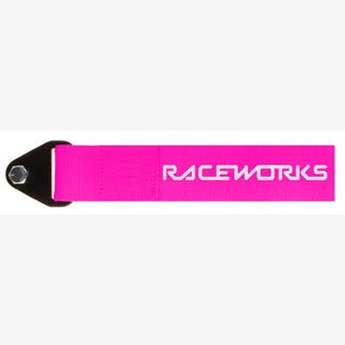 Raceworks Fluro Pink Tow Strap 250mm | VPR-021FP