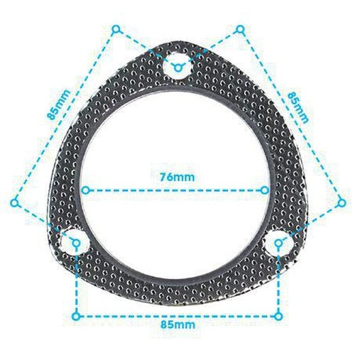 Permaseal Exhaust Port Gasket 76MM 3-Bolt | EPG225
