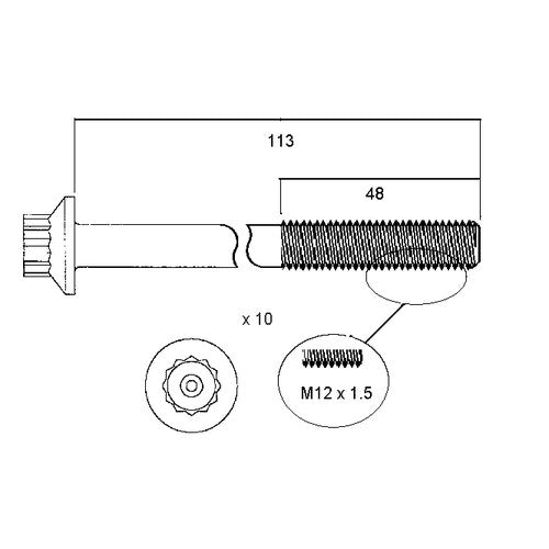 Permaseal Head Bolt Set for Mazda PN RF R2 | HBS001